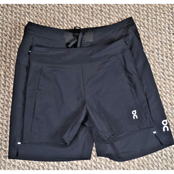 On Cloud Men’s Performance Hybrid 2in1 Running Short Blk M Gym Training Athletic - Picture 5 of 11